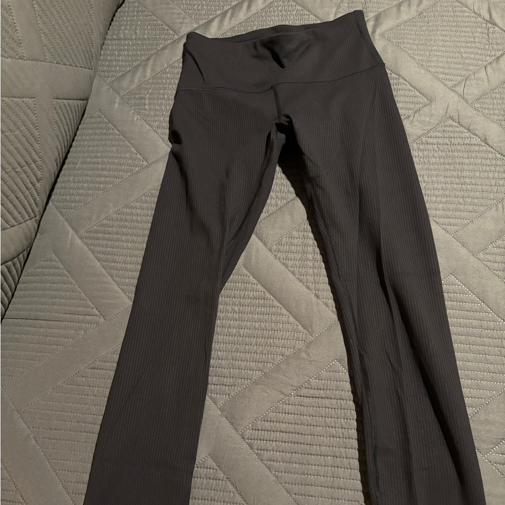 Black Ribbed Leggings